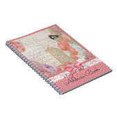  Waterverf bloemen met vogel Notitieboek (Rechterzijde)