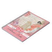  Waterverf bloemen met vogel Notitieboek (Linkerzijde)