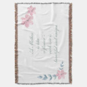 Waterverf Bloemen Mooie Moeder Quote Deken (Voorkant Verticaal)