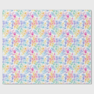 Waterverf Bloemen Naadloos Patroon Cadeaupapier