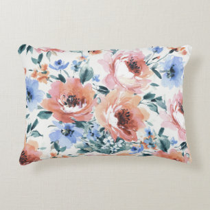 Waterverf bloemen, naadloze patroonillustratie. accent kussen