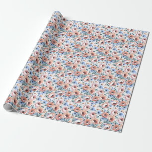 Waterverf bloemen, naadloze patroonillustratie. cadeaupapier