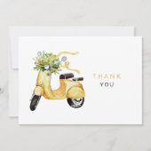 Waterverf Bloemen op een Scooter Custom Bedankt (Voorkant)