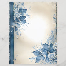 Waterverf Bloemen op  Scrapbook Papier