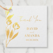 Waterverf Bloemen Pastel Groen Bedankjes Labels (Voorkant)