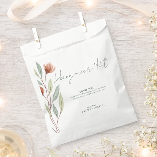 Waterverf Bloemen Pastel Groen Bedankzakje (Geknipt)