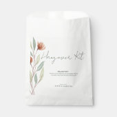 Waterverf Bloemen Pastel Groen Bedankzakje (Voorkant)