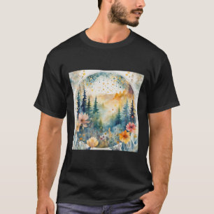 Waterverf Bloemen Patroon 1 T-shirt