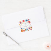 Waterverf bloemen patroon seed saver envelop vierkante sticker (Envelop)