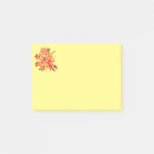 Waterverf Bloemen Perzikkleurig en Geel Post-it® Notes (Voorkant)