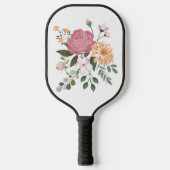 Waterverf bloemen pickleball paddle (Voorkant)