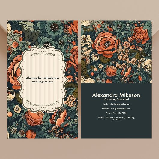 Waterverf Bloemen Professioneel Visitekaartje