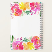 waterverf Bloemen Recepten met Naam Notitieboek (Achterkant)