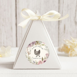  Waterverf Bloemen Ronde Ei Kartonnen Etiket