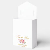 Waterverf Bloemen Roze Blush Goud Bruiloft Bedankt Bedankdoosjes (Geopend)
