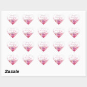 Waterverf Bloemen Rozen Baby shower Chique Script Hart Sticker (Vel)