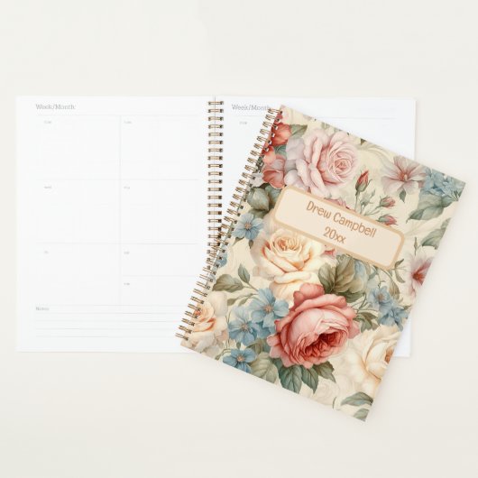  Waterverf Bloemen Rozen Classic Planner (Display)
