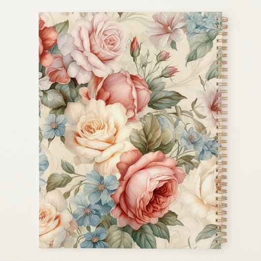 Waterverf Bloemen Rozen Classic Planner (Achterkant)