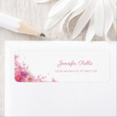 Waterverf bloemen Rozen elegant modern Etiket (Insitu)