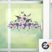 waterverf Bloemen rozen Happy Halloween stijlvol Raamsticker (Huis)