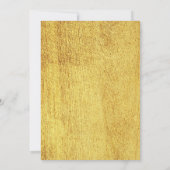 Waterverf Bloemen Rustiek Goud Vriendelijke bruilo Kaart (Achterkant)