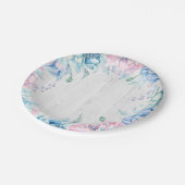 Waterverf Bloemen & Rustiek Hout Boerderij Verjaar Papieren Bordje (Gekanteld)