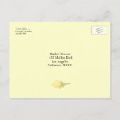 Waterverf Bloemen Save the Date Briefkaart (Achterkant)