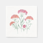 Waterverf, bloemen. servet (Voorkant)