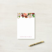 Waterverf Bloemen Sjabloon Trendy Bloemen Rozen Post-it® Notes (Op bureau)