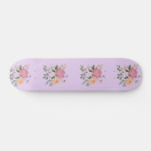 Waterverf bloemen skateboard (Horizontaal)