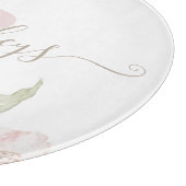 Waterverf Bloemen Snijplank met Monogram (Hoek)