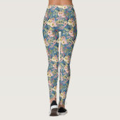  Waterverf bloemen Stationair Leggings (Achterkant)
