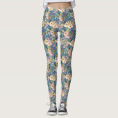  Waterverf bloemen Stationair Leggings (Voorkant)