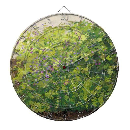 Waterverf Bloemen Struik Graphic Art Painting Dartbord (Voorkant)