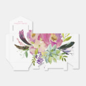 Waterverf Bloemen Succulent Bruiloft Bedankdoosjes (Uitgevouwen)