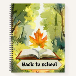 Waterverf bloemen - Surrealistisch blad het lezen  Notitieboek