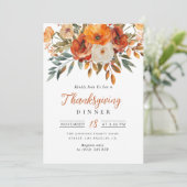 waterverf bloemen Thanksgiving Kaart (Staand voorkant)