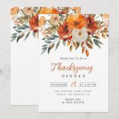 waterverf bloemen Thanksgiving Kaart (Voorkant / Achterkant)