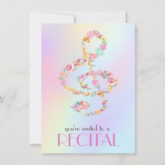 waterverf bloemen, troebel kaart (Voorkant)