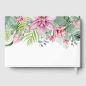Waterverf Bloemen Tropische bruiloft Gastenboek (Achterkant)