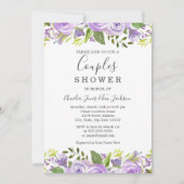 Waterverf Bloemen Trouwkoppels Douche Kaart (Voorkant)