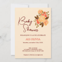 Waterverf Bloemen Tuin Baby shower