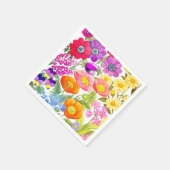 Waterverf Bloemen Tuin Papier Servetten (Hoek)