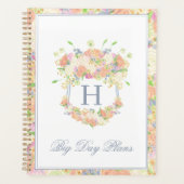 Waterverf Bloemen Tuin Party Crest Planner (Voorkant)