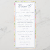 Waterverf Bloemen Tuin Party Crest Programma (Voorkant)