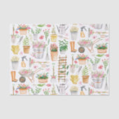 Waterverf Bloemen Tuingereedschap Tuinpatroon Tissuepapier (Voorkant)