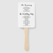 Waterverf Bloemen Typografie Huwelijksprogramma Handwaaier (Achterkant)