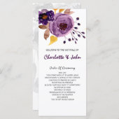 Waterverf bloemen Ultraviolet Weddenschap Programma (Voorkant / Achterkant)