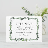 waterverf bloemen veranderen datum save the date (Staand voorkant)