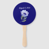 Waterverf Bloemen Verjaardag Handwaaier (Achterkant)